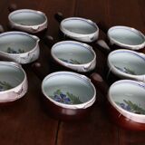 Set of 9 handmade ceramic pans