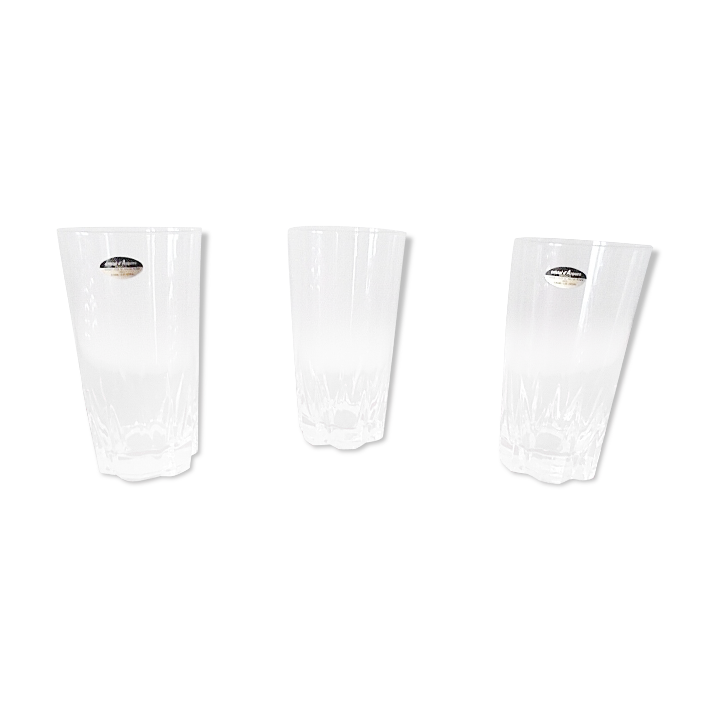 Lot 3 verres à eau cristal d'Arques