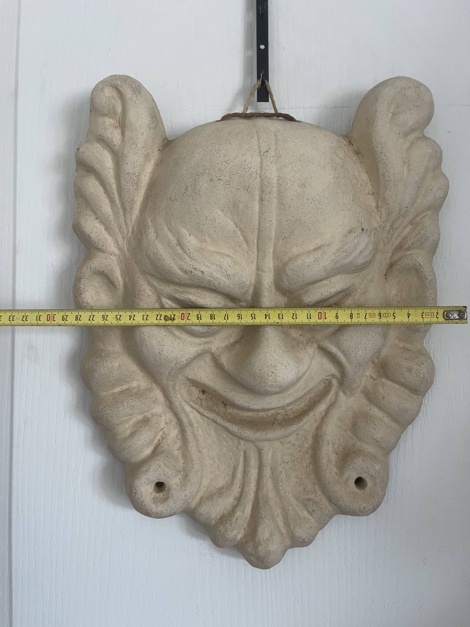 Ancient Rare Head Face Mascaron Satyr Mask Pottery Bavent France Clay