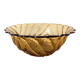 Amber glass floral bowl – 1960s-1970s