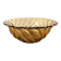Amber glass floral bowl – 1960s-1970s