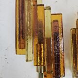 Ensemble de lampes murales en couleur ambre/marron par Svend Aage Holm Sorensen pour Hazel & Teudt.