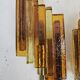 Set of wall lamps in amber/brown colour by Svend Aage Holm Sorensen for Hazel & Teudt