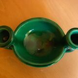 Green ceramic candlestick
