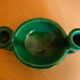 Green ceramic candlestick