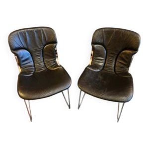 2 chaises Willy Rizzo - cidue