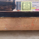 HST painting "Hilly landscape of the Jura" by Julien DURIEZ (1900-1993) 1954 + frame