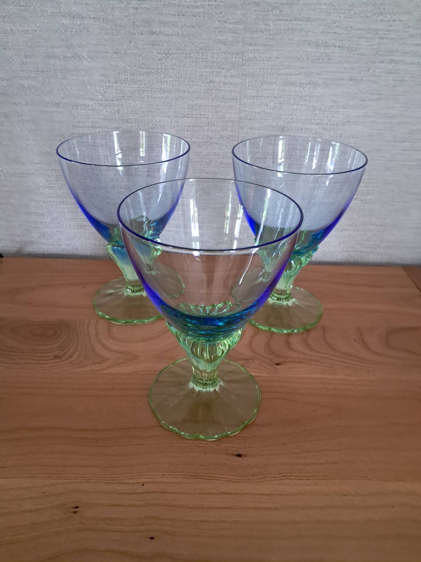 3 verres Bormioli Rocco Bahia années 80