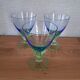 3 verres Bormioli Rocco Bahia années 80