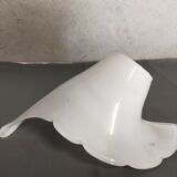 Vintage tulip white lampshade in blown glass Murano