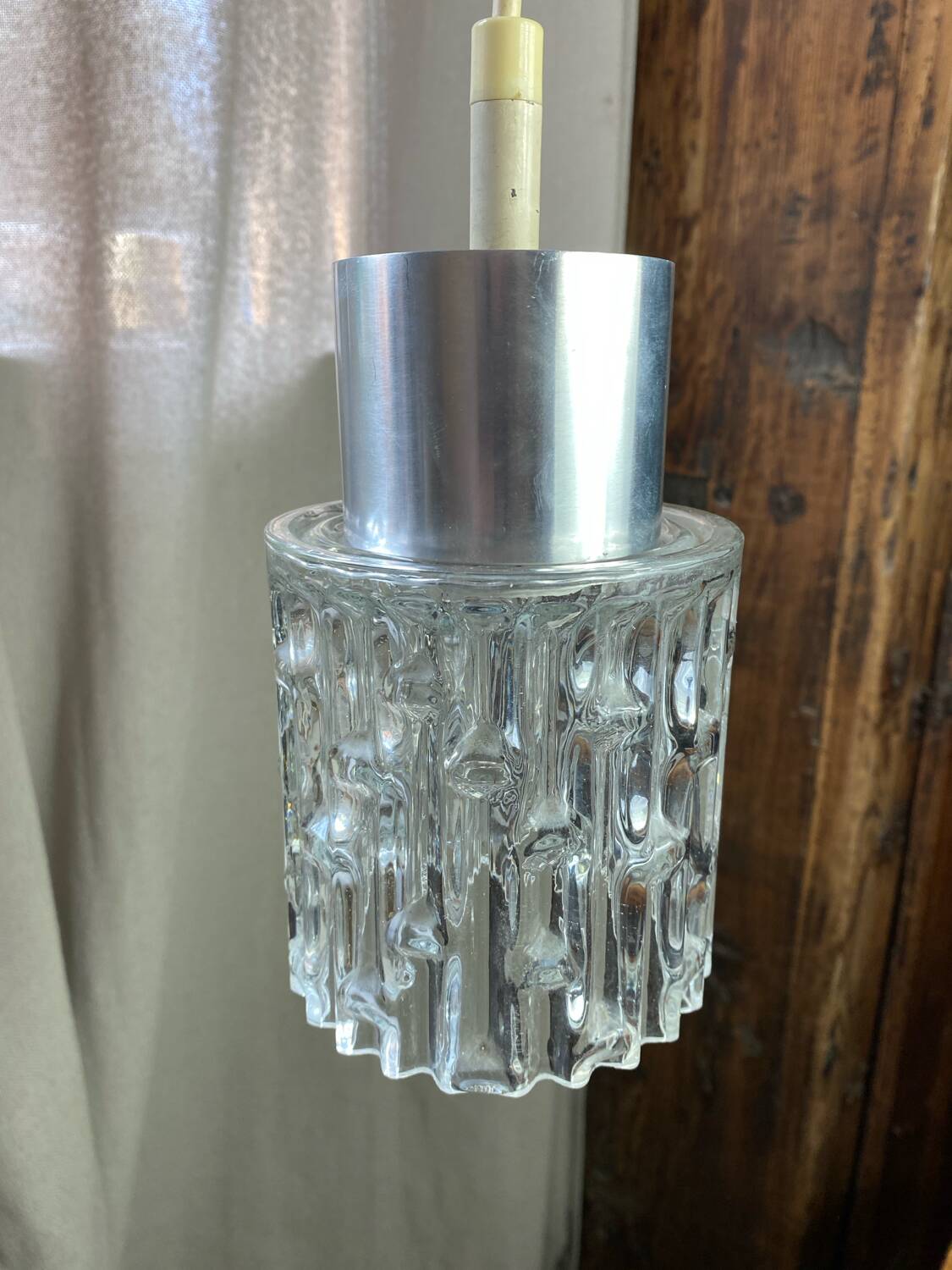 Suspension, verre et métal, années 60