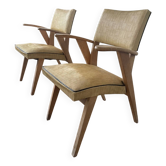 Pair of Bridge armchairs from the 1950s