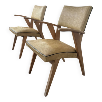 Pair of Bridge armchairs from the 1950s