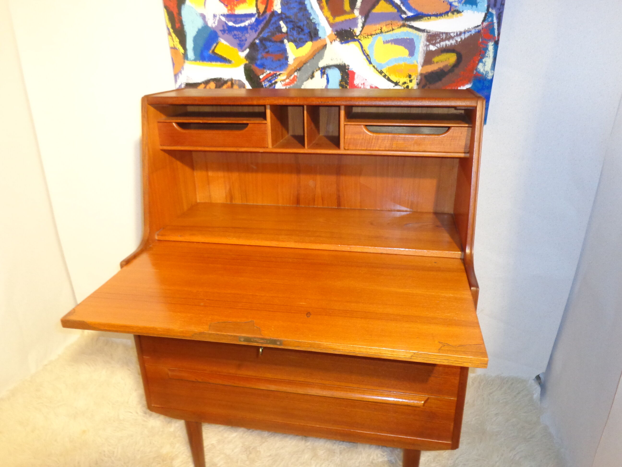 Scandinavian secretary produced by Olholm Møbelfabrik 1960