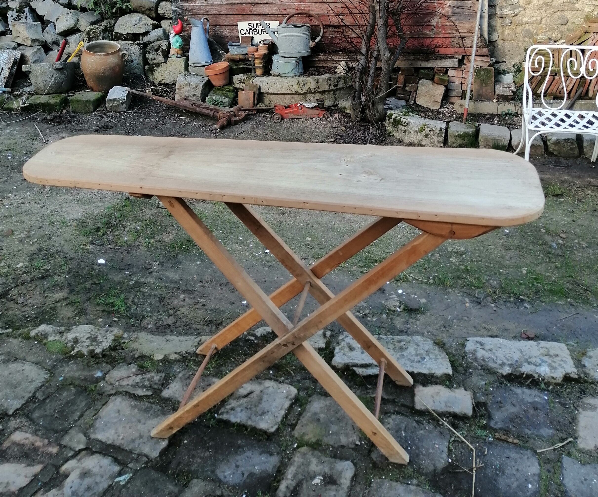 Wooden ironing board