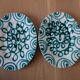 Vintage Gmundner Keramik Serving Oval Plate / Austria / Green Flamed / 2