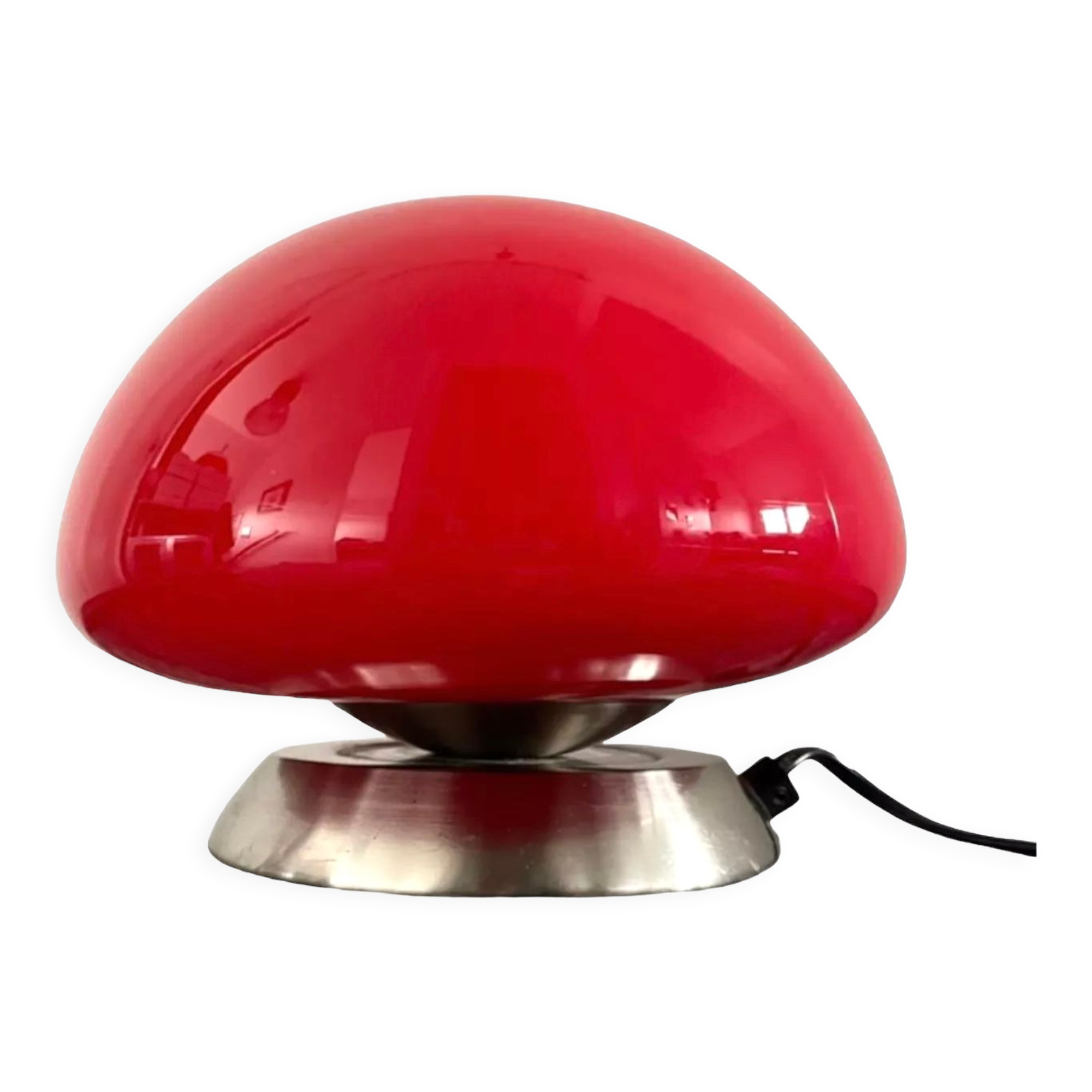 Lampe champignon tactile rouge ovni