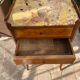 Old wooden bedside table