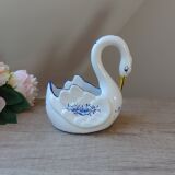 Cache hand-painted porcelain swan pot in portugal
