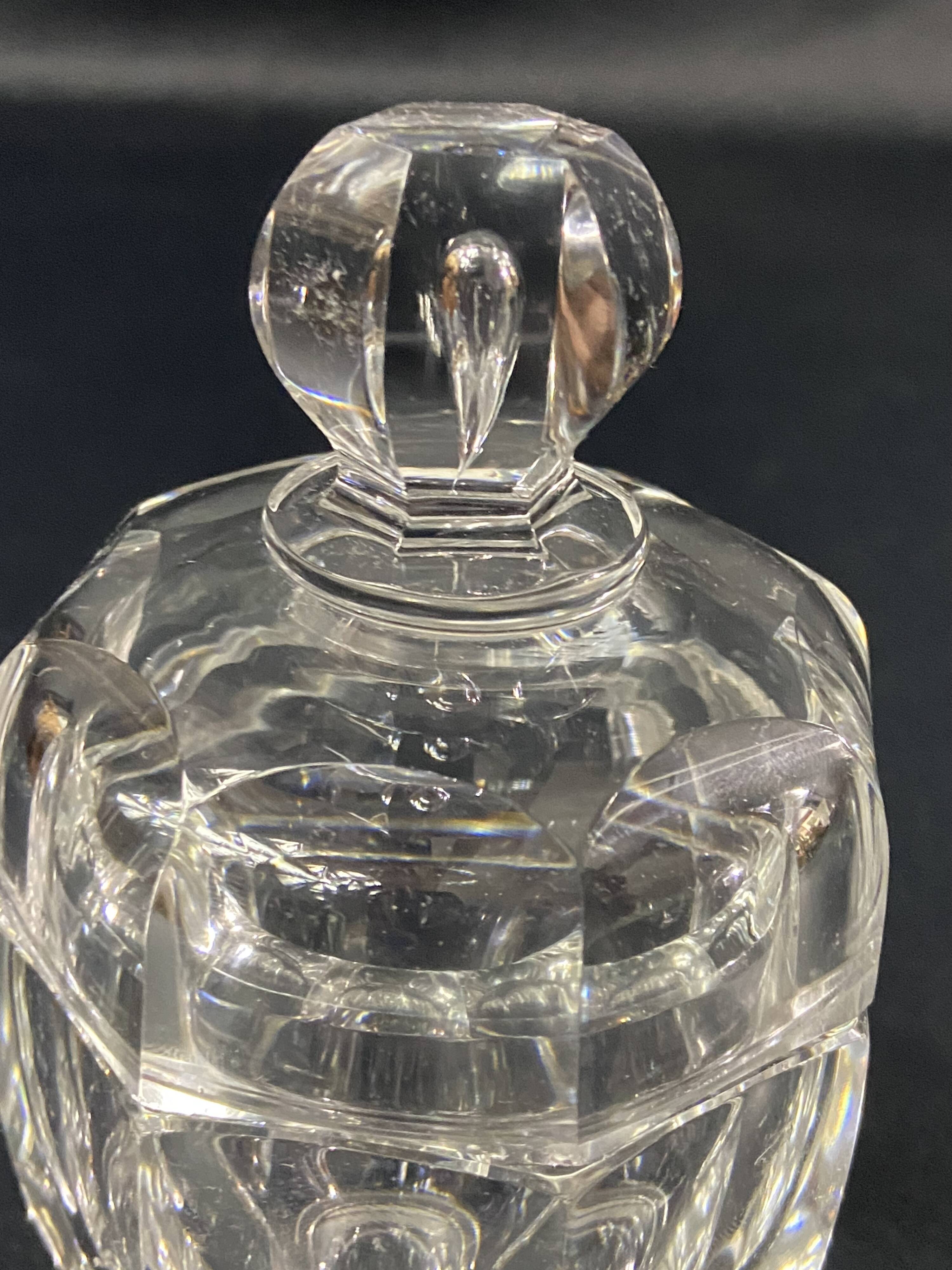Baccarat crystal covered pot, Malmaison model