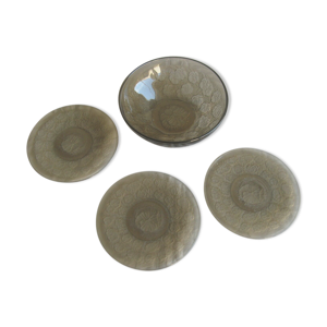 lot de 4 pièces en verre