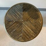 Vintage rattan plant pedestal