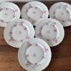 6 Limoges porcelain dessert plates - cherry blossoms -