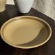 Lot de 2 assiettes creuses en grès liseré brun et marron D21,5