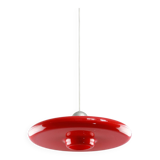 Space-Age Saucer Pendant in Red Plexiglas from Guzzini, 1960s