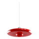 Space-Age Saucer Pendant in Red Plexiglas from Guzzini, 1960s