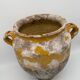 Old yellow glazed terracotta confit pot 19th century France