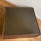 Table basse cuir chocolat vintage 1970