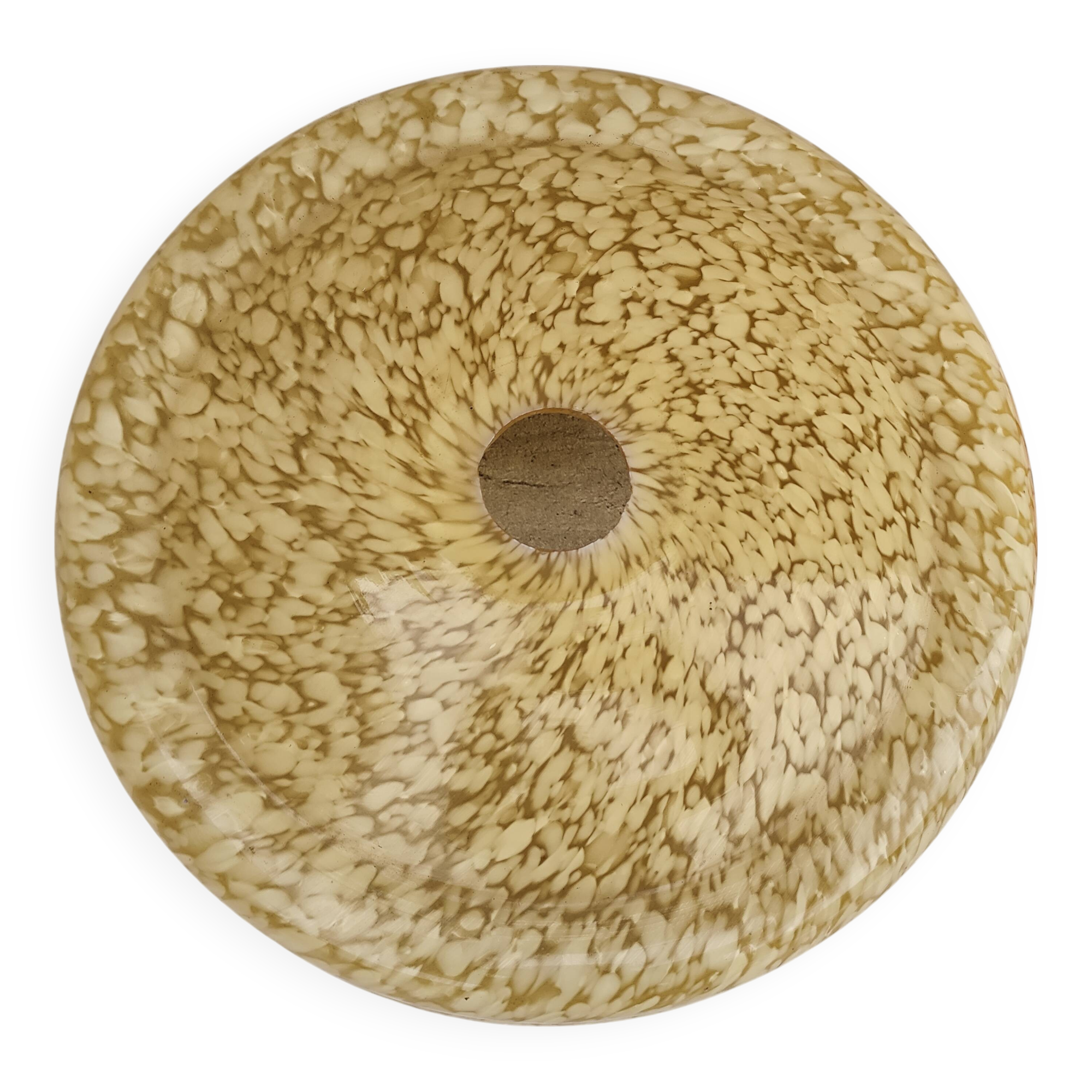 Speckled yellow clichy glass globe