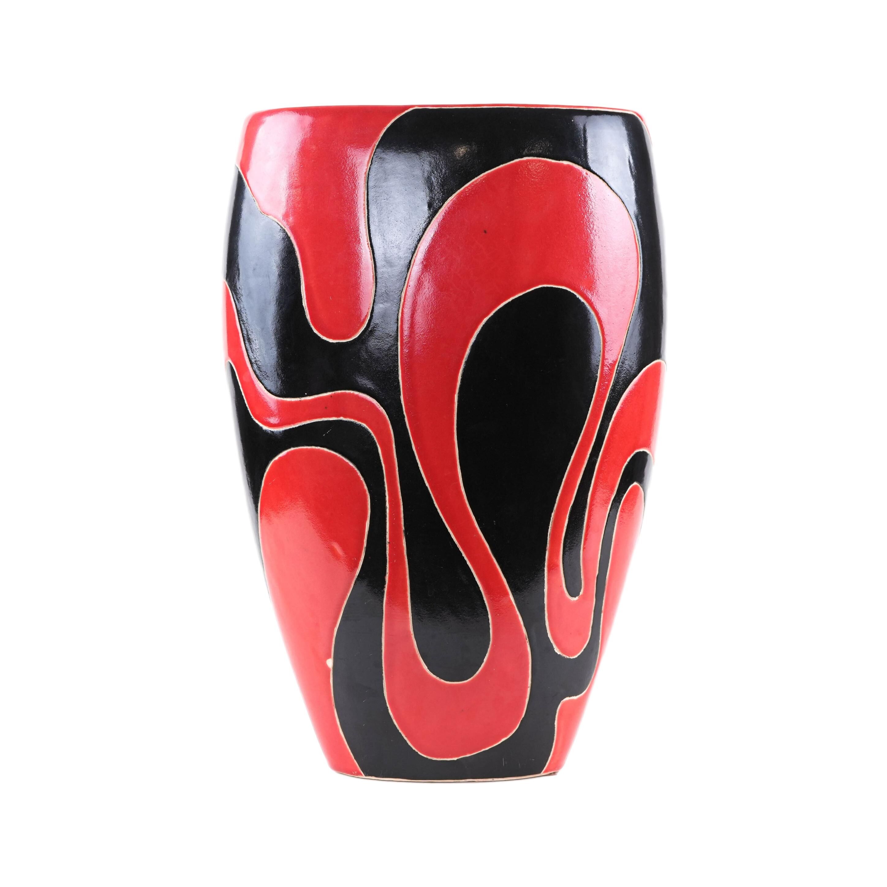 Ceramic vase, Italian design, 1970s, made in Italy