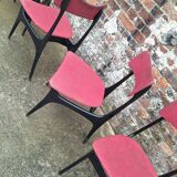 Set of 6 vintage Alfred Hendrickx chairs for Belform model S3