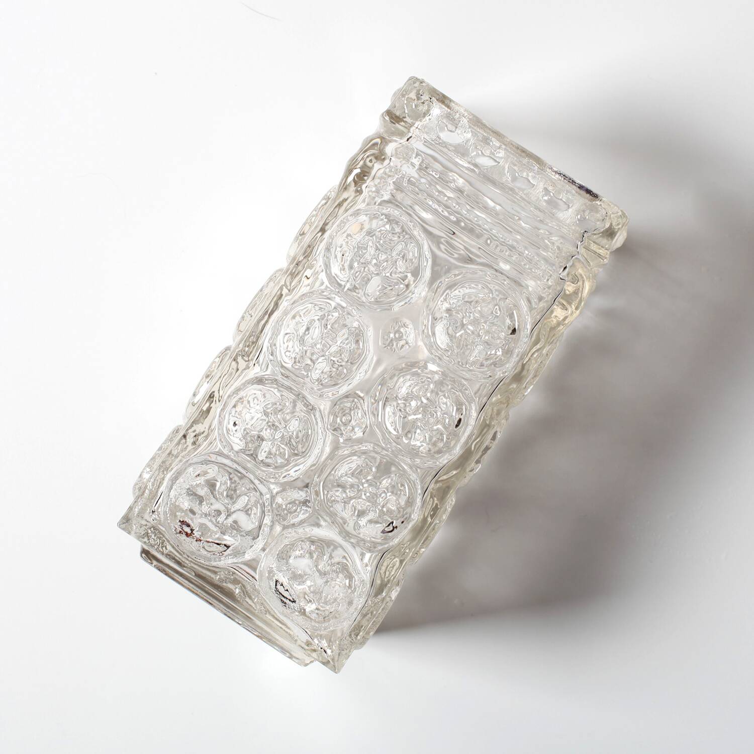 Mid-Century Pressed Glass Vase by Adolf Matura, Czech Repulic / 1970