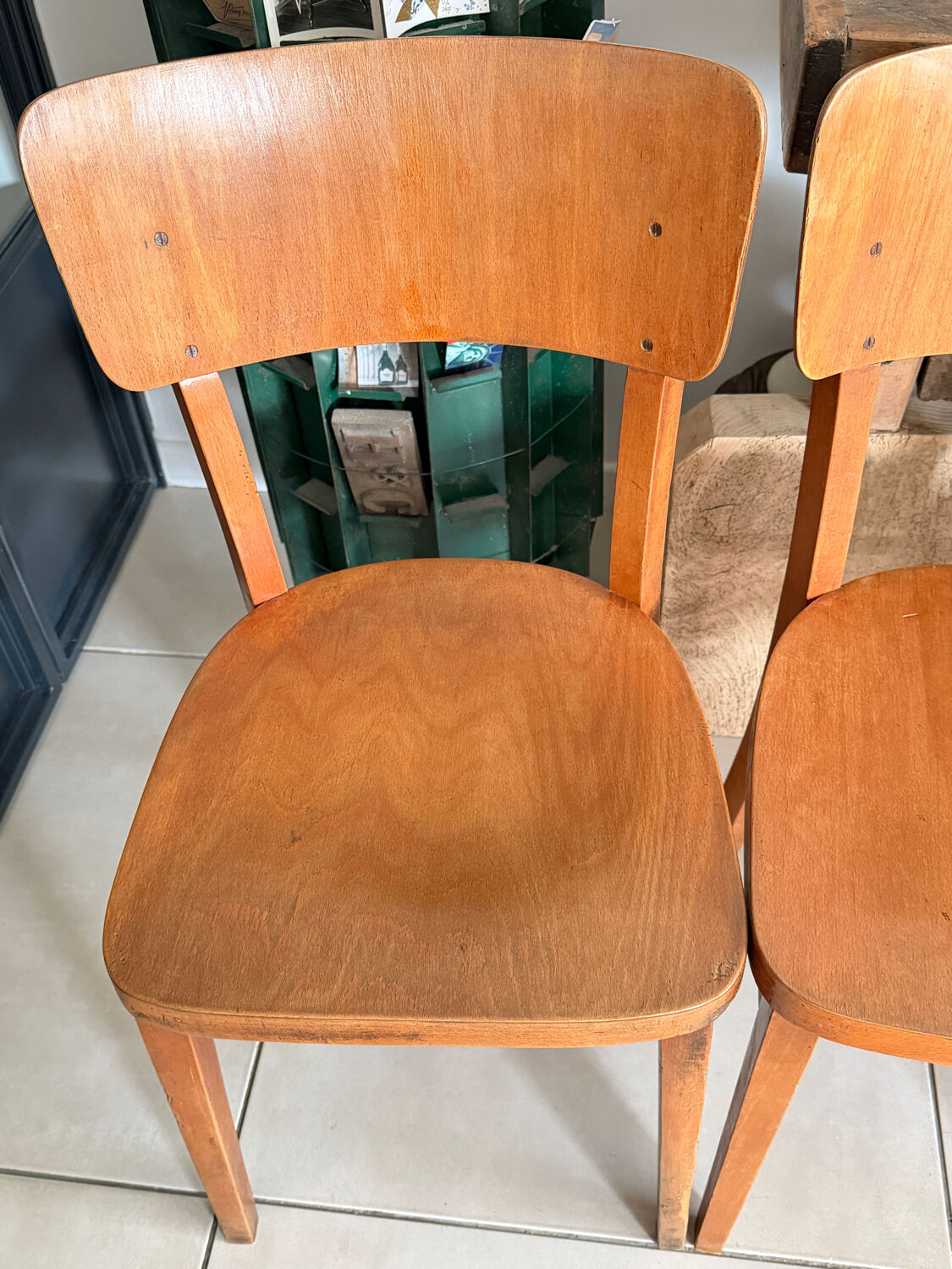 Set of 3 vintage Thonet bistro chairs