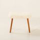 Danish mid century footstool in sheepskin, 1960s