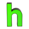 Lettre h vert