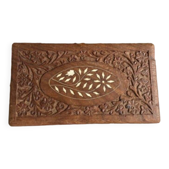 Indian carved wooden box