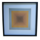Tableau Vintage Art Optique - Victor Vasarely CTA-102 Frame 40x40cm