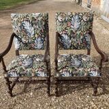 Paire de fauteuils Louis XIII