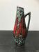 Former pitcher style art deco blue ceramics - vintage red