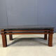 Vintage wooden and stone top coffee table, 1970s