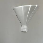 Vintage white porcelain wall lamp, France, 1960