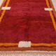 Minimalist burgundy cherry red shaggy berber rug