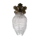 Cut glass and bronze ceiling light