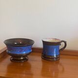 Jersey earthenware bowl and cup/mug duo