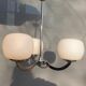 Sputnik 1970 triplet globes opal glass