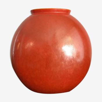 Vase en céramique orange Italien Guido Andloviz, années 1940